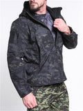 Camouflage Outdoor Thermal Waterproof Fleece Lining Hooded Windbreaker