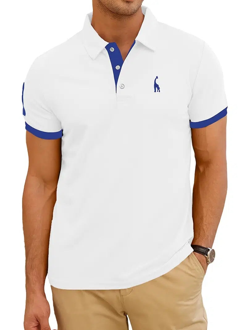 Men's Casual Slim Fit Short Sleeve Polo Shirt