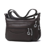 Casual Plain Handle Bag  Roomy Multiple Pockets Bag Ladies Crossbody Purse