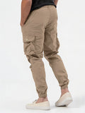Male Fashion Chic Solid Color Cargo Trousers