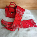 Stylish Chic Bandanna Printing Leather Tote Bags