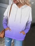 Women's Trendy Gradient Color Oversized Pullover Hoodies