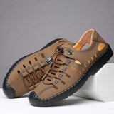 Hand Stitching Closed Toe Summer Shoes for Men