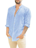 Button Up Black Long Sleeve Shirt Mens