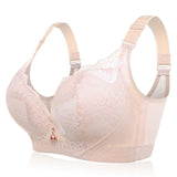 Plus Size Push Up Side Support Lace Bras - Pink