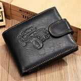 Vintage Leather Car Embossed Multi-Card Design Wallet For Men