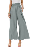 Women's Summer Ultra Soft High Waist Pockets Flowing Wide Leg Pants