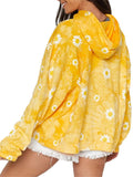 Tie-Dye Daisy Floral Print Pullover Hoodie