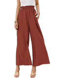 Women's Summer Ultra Soft High Waist Pockets Flowing Wide Leg Pants