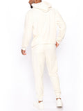 Sporty 2-Piece Pullover Hooded Oversized Sweatshirt Male Velvet Sets