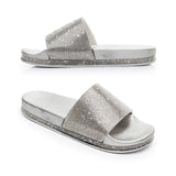 Women's Fashion Casual Shining Slip-on Open Toe Slippers