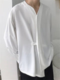 Solid Color Loose Long Sleeve Shirts
