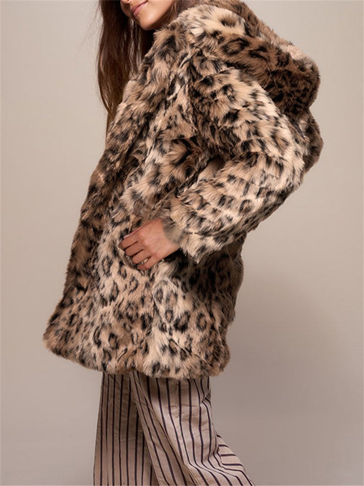 Women's Extra Warm Faux Fur Animal Ear Hooded Coats