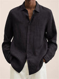 Mens Leisure Button Down Extra Soft Lapel Shirt for Summer