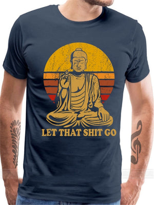 Buddha Printed Casual Men T-Shirts