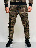 Men's Outdoor Military Multi Pockets Drawstring Camouflage Trousers