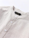 Casual Loose Comfy Linen Buttons Long Sleeve Shirts