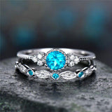 Pretty Fashion Sparkling Zircon Ring Set