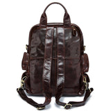 Classic Leather Casual Vintge Backpacks WIth Large Capacity