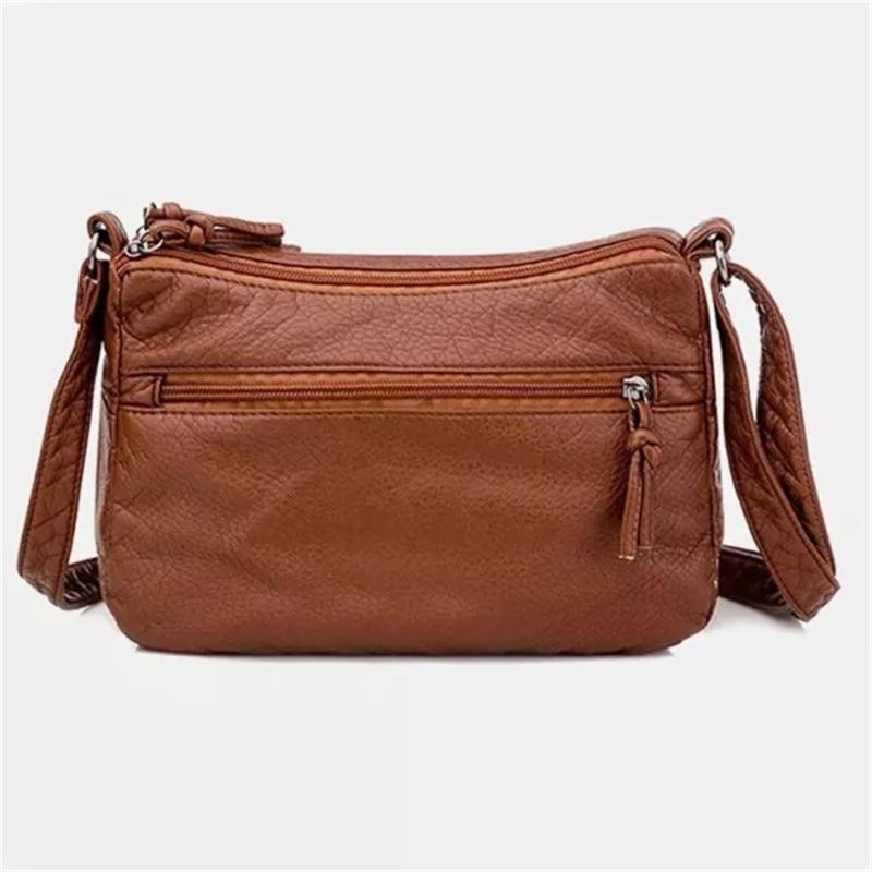 Vintage Style Soft Touch Textured Design Spacious Interior Adjustable Shoulder Strap Crossbody Bag