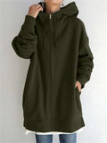 Women's Fashion Full Zip Up Thermal Hoodies for Winter