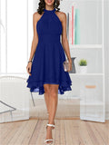 New Elegant Halter Sleeveless High Waist Slim-Fit Cocktail Dresses For Wedding Guest