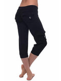 Stretch-Fit Drawstring Fastening Multi-Pocket Lightweight Capri Pants