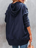 Women's V-Neck Long Sleeve Plus Size Loose Hoodies