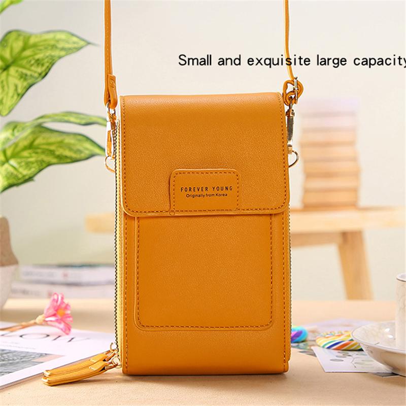 Screen Touch Multiple Compartment Card Slot Crossbody Phone Holder Mini Bag