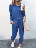 Women's Comfort 2-Piece Set Casual T-Shirt & Lace Up Pants