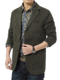 Middle-aged Male Classic Long Sleeve Button Coat