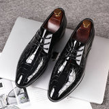 Men's Formal Crocodile Printed Non Slip Cozy Dress Shoes for Prom