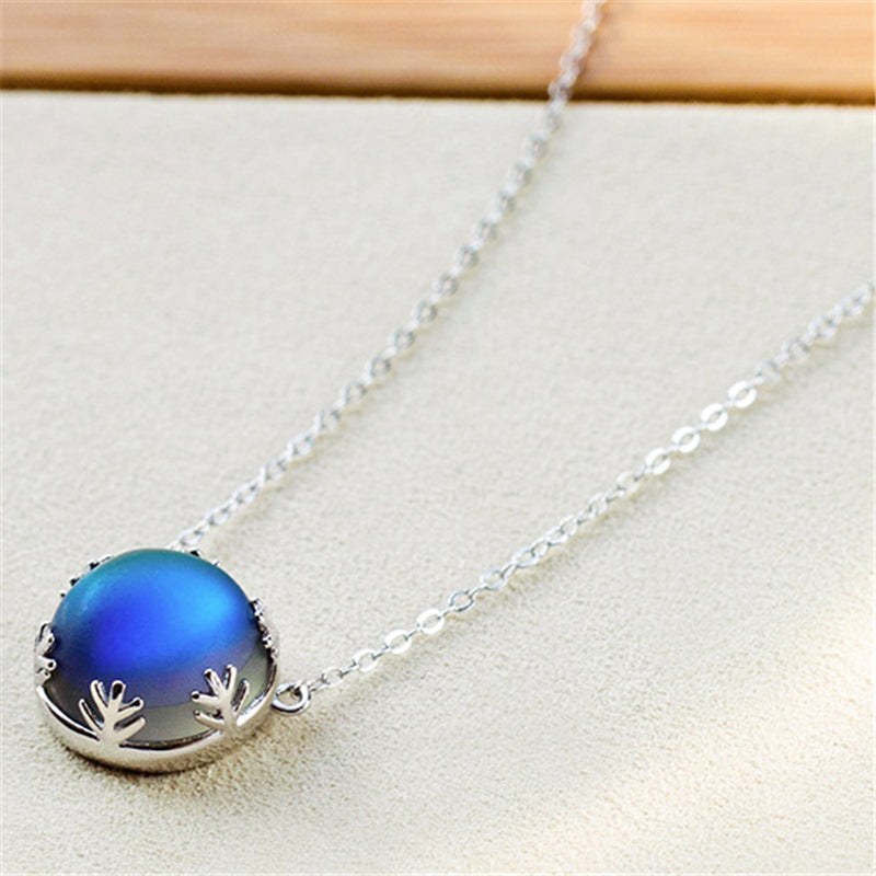 Aurora Borealis Pendant Sterling Silver Necklace