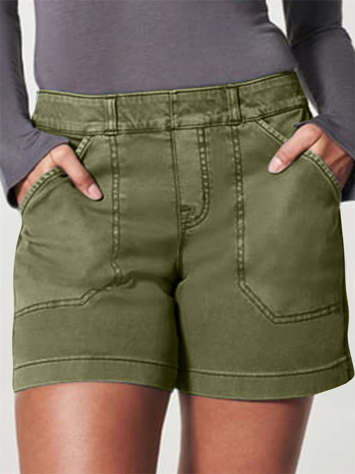 Women's Simple Trendy Thin Stretch Casual Shorts