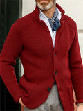 Men's Stand Collar Button Up Sweater Cardigans