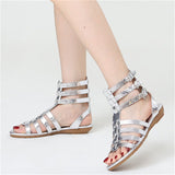 Fashion Buckle Up High Top Roman Sandals for Women