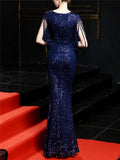 Gorgeous Sequined Mermaid Maxi Dress for Evening Party
