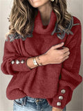 Women's Fashion Casual Solid Color Turtleneck Sweater