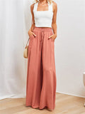 Ladies Trendy Casual Multi-colored Long Wide Leg Pants