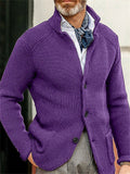 Men's Stand Collar Button Up Sweater Cardigans