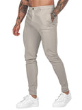 Casual Slim Solid Color Straight Leg Pants