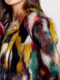 Women's Colourful Faux Fur Fashion Coats for Winter