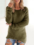 Women's Cute Candy Color Warm Fluffy Plush Sweaters