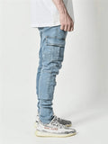 Men's Cool Slim Fit Cargo Denim Pants