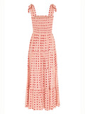 Summer Stylish Square Neck Print Strappy Dress