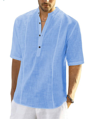 Male Fashion Casual Cozy Linen Button Shirts
