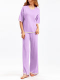 Women's Comfortable Temperament Knitted 2-piece Loungewear Sets