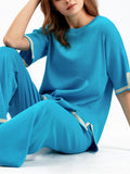Women's Comfortable Temperament Knitted 2-piece Loungewear Sets