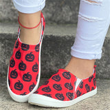 Lovely Pumpkin Print Soft Cotton Cloth Women Loafers for Halloween