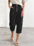 Women's Summer 100% Cotton Soft Comfortable Cropped Pants